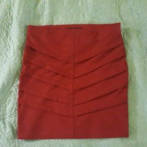 Red Chevron Mini Skirt